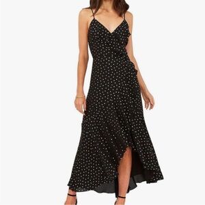Miami Black and White Polka Dot Midi Dress